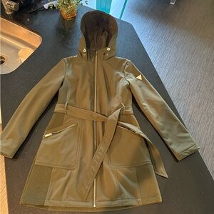Guess Olive Green Hooded Coat